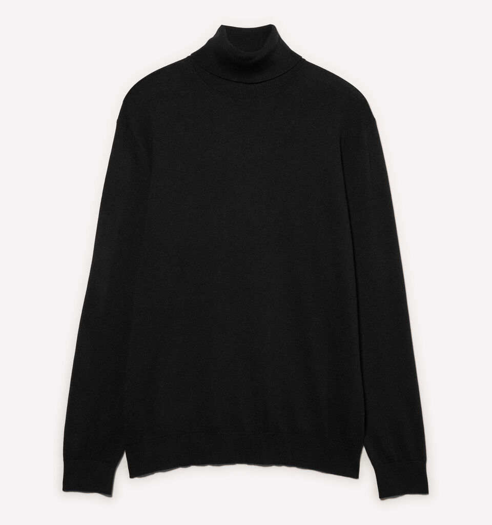 Pull noir à col montant - pulls col montant pour homme - Noir | Sisley image number 5